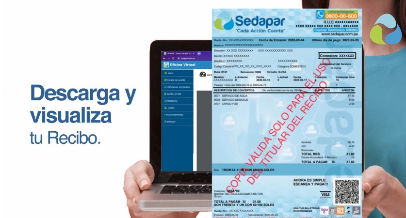 Descargar Recibo SEDAPAR VIRTUAL