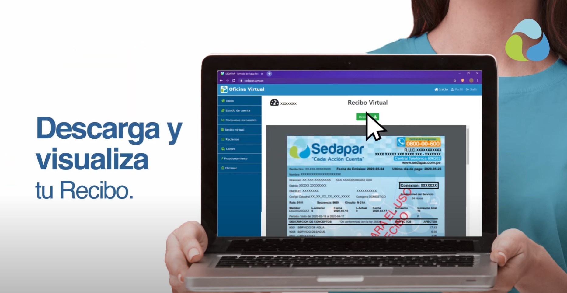 Paso 4 descarga recibo sedapar